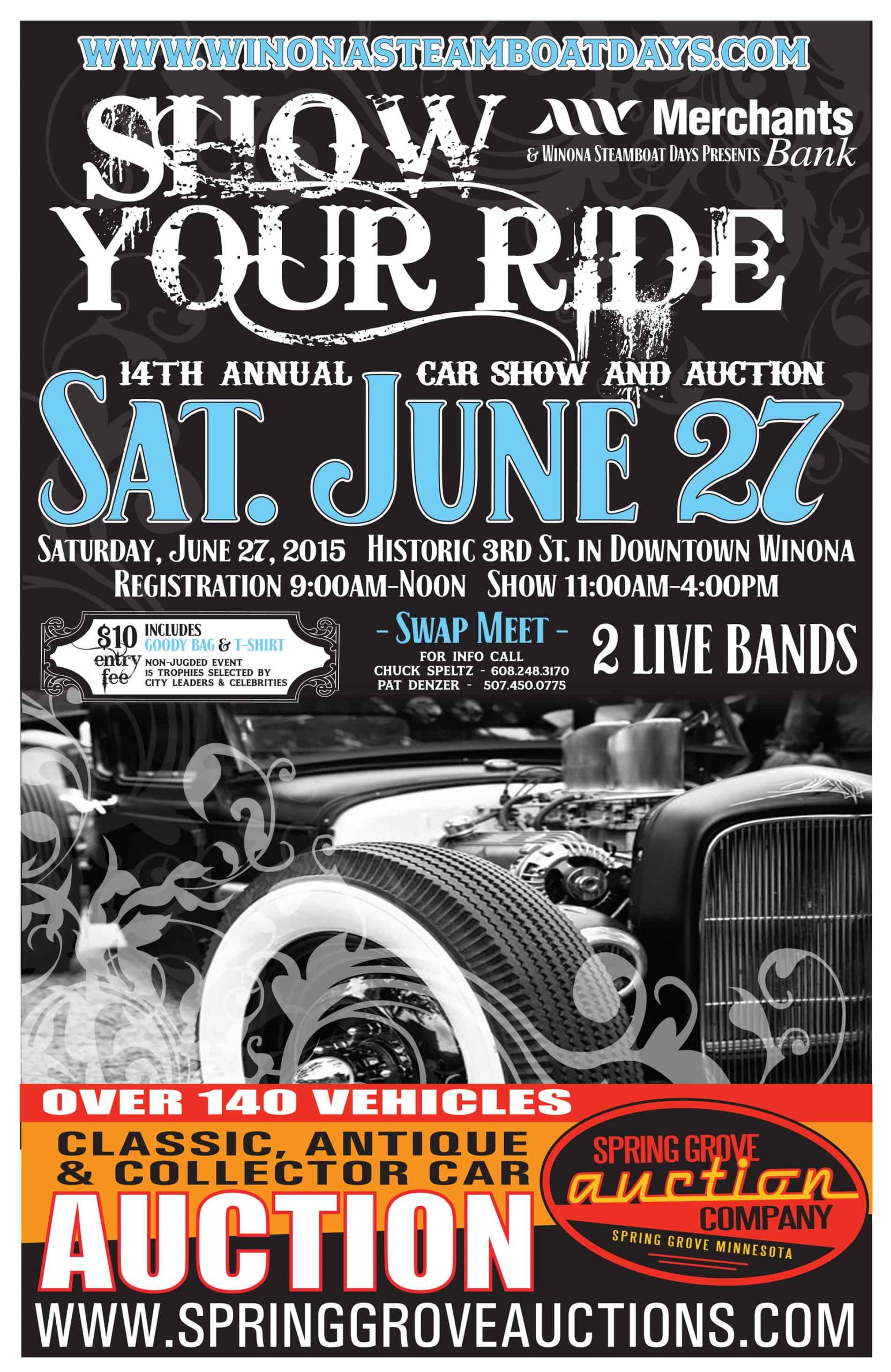 car show poster 20153 Winona Steamboat Days