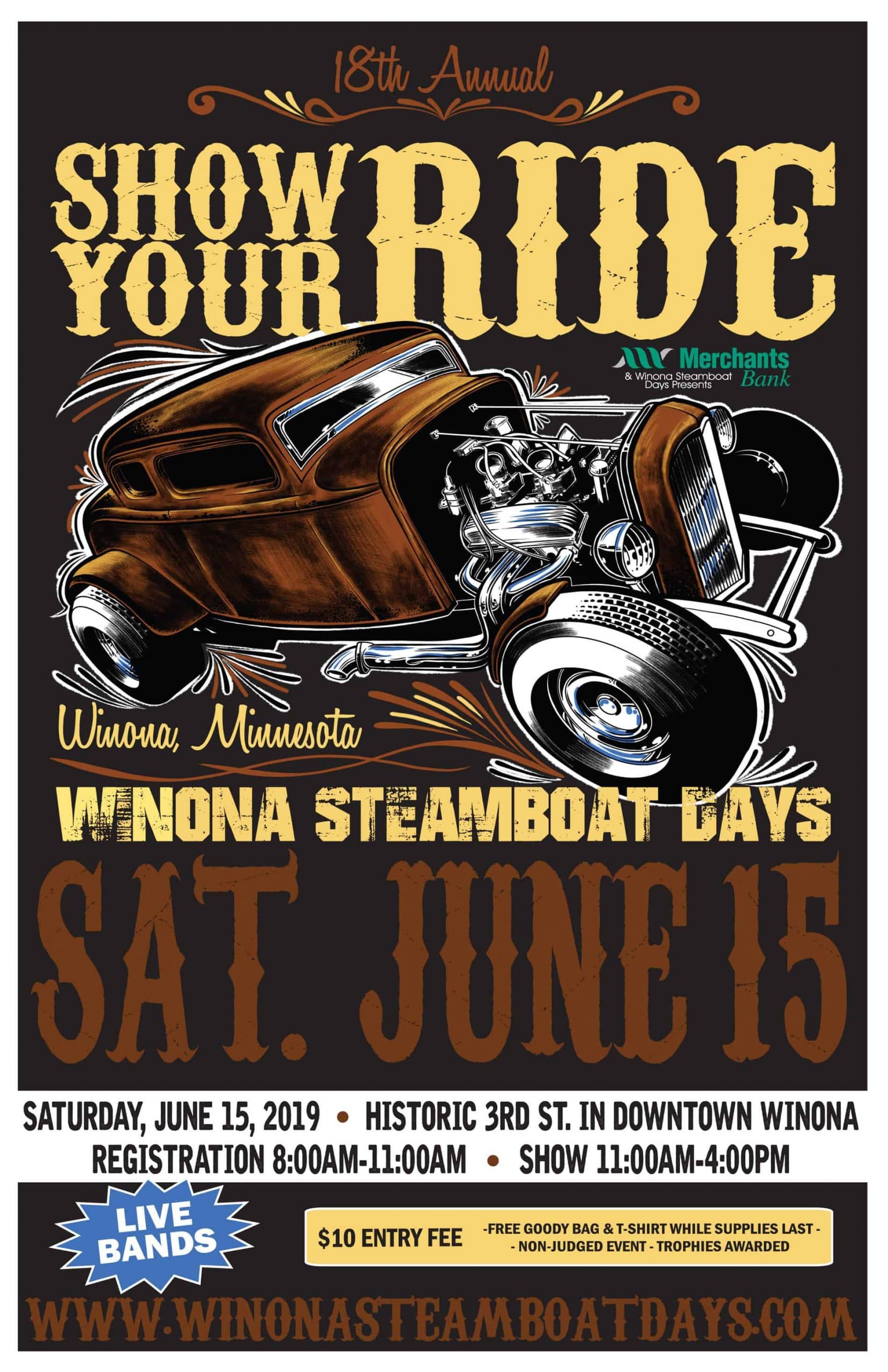carshowposter2019 Winona Steamboat Days